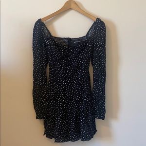 REFORMATION sweetest mini polka dot dress